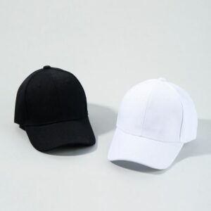 Baseball cap in black and white