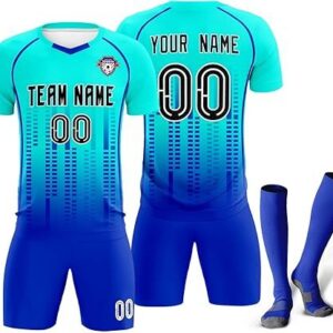 Blue and Neon Long Sleeve Sublimated Performance Kit