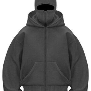 Double Hooded fleece zip jacket wind resistant full zip