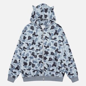 leaves design hoodie